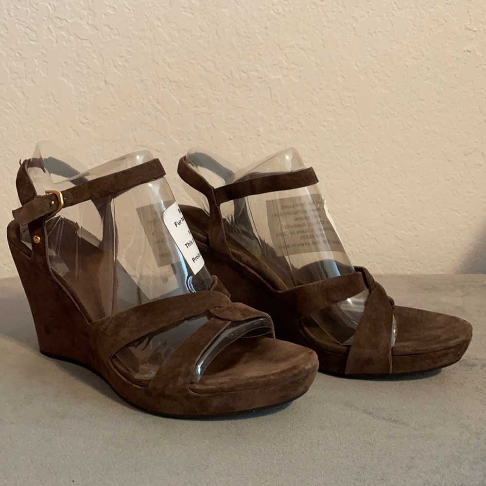 UGG Brown Suede Arianna Wedge 7.5